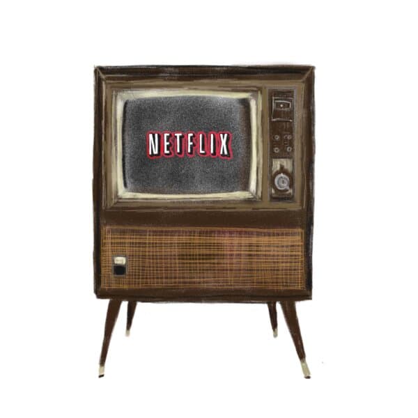 Ouderwetse tv met Netflix