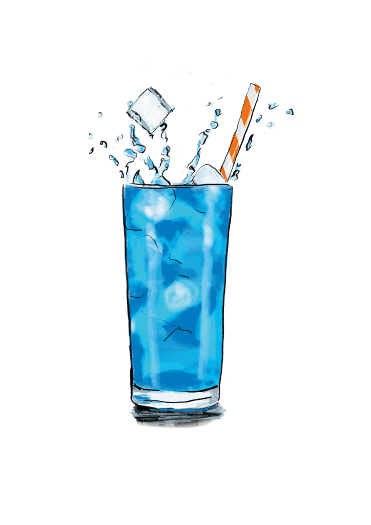 Blauwe limo RGB